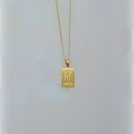 Allah Square Pendant Necklace, Minimal Chain, Single – Toku LONDON