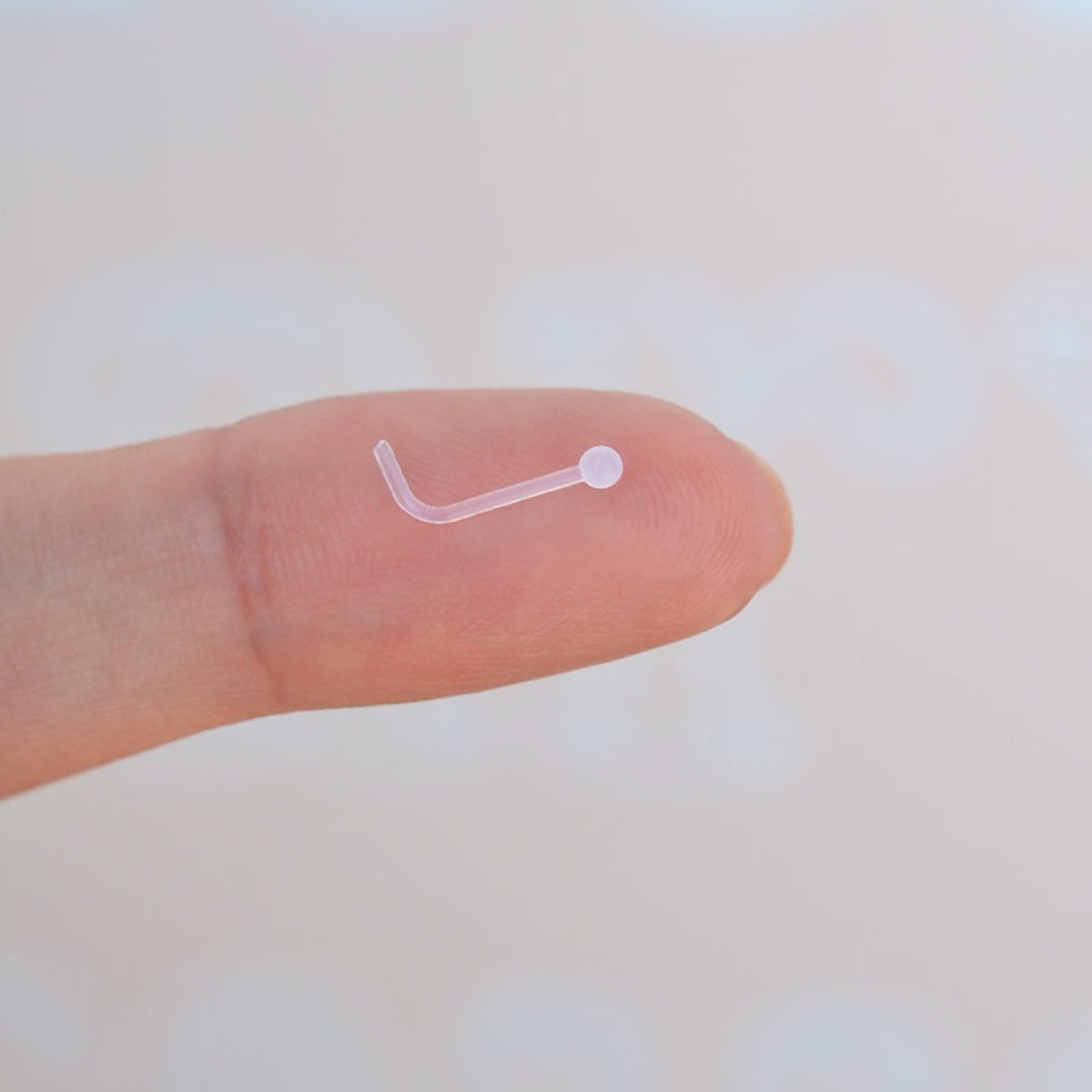 Clear Bioflex Nose Retainer, 7mm Flexible Nostril Stud, Single – Toku LONDON