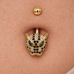 Tiger Belly Bar, 14G, 12mm, Gold or Silver, 316L Stainless Steel, Single