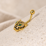 Tiger Belly Bar, 14G, 12mm, Gold or Silver, 316L Stainless Steel, Single