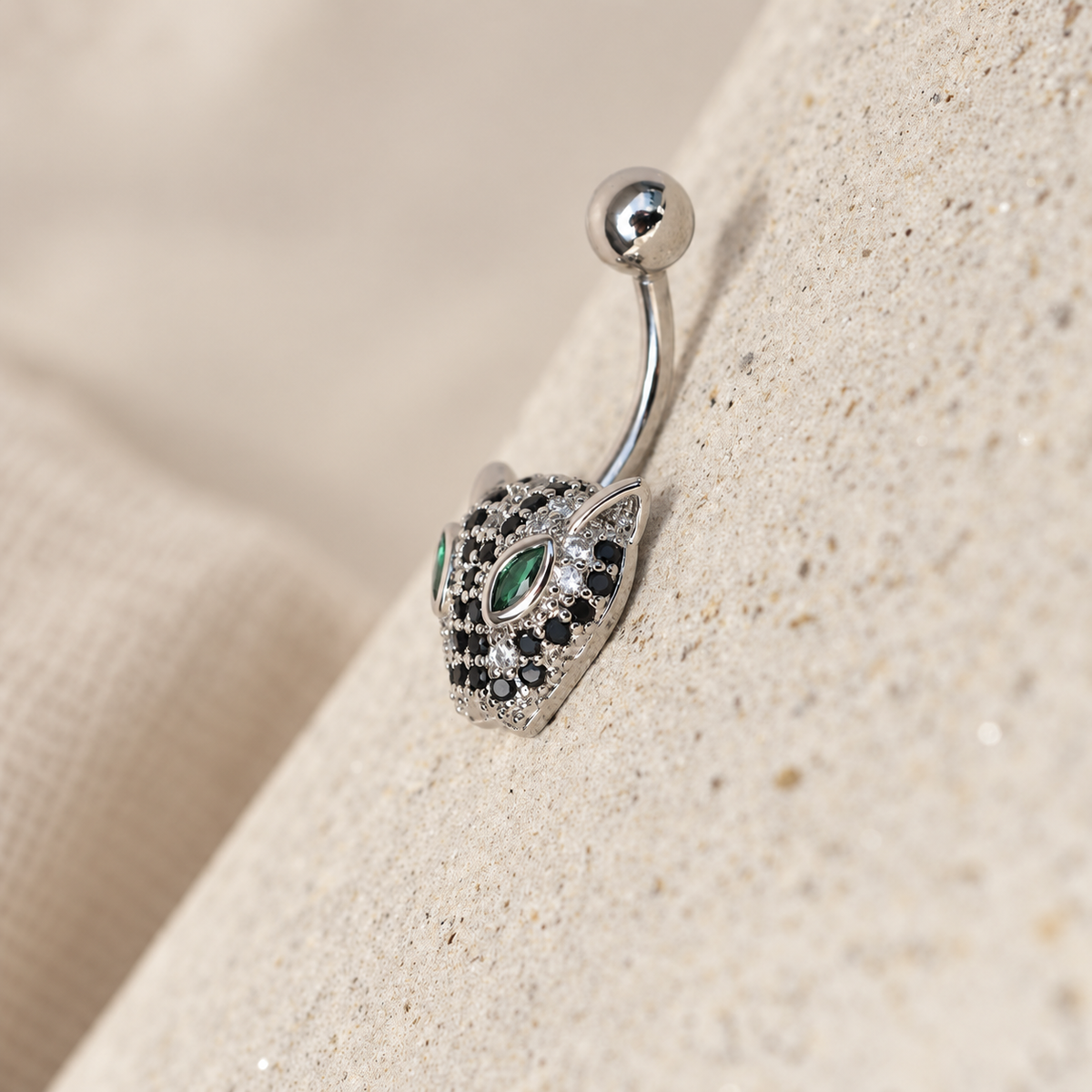 Tiger Belly Bar, 14G, 12mm, Gold or Silver, 316L Stainless Steel, Single