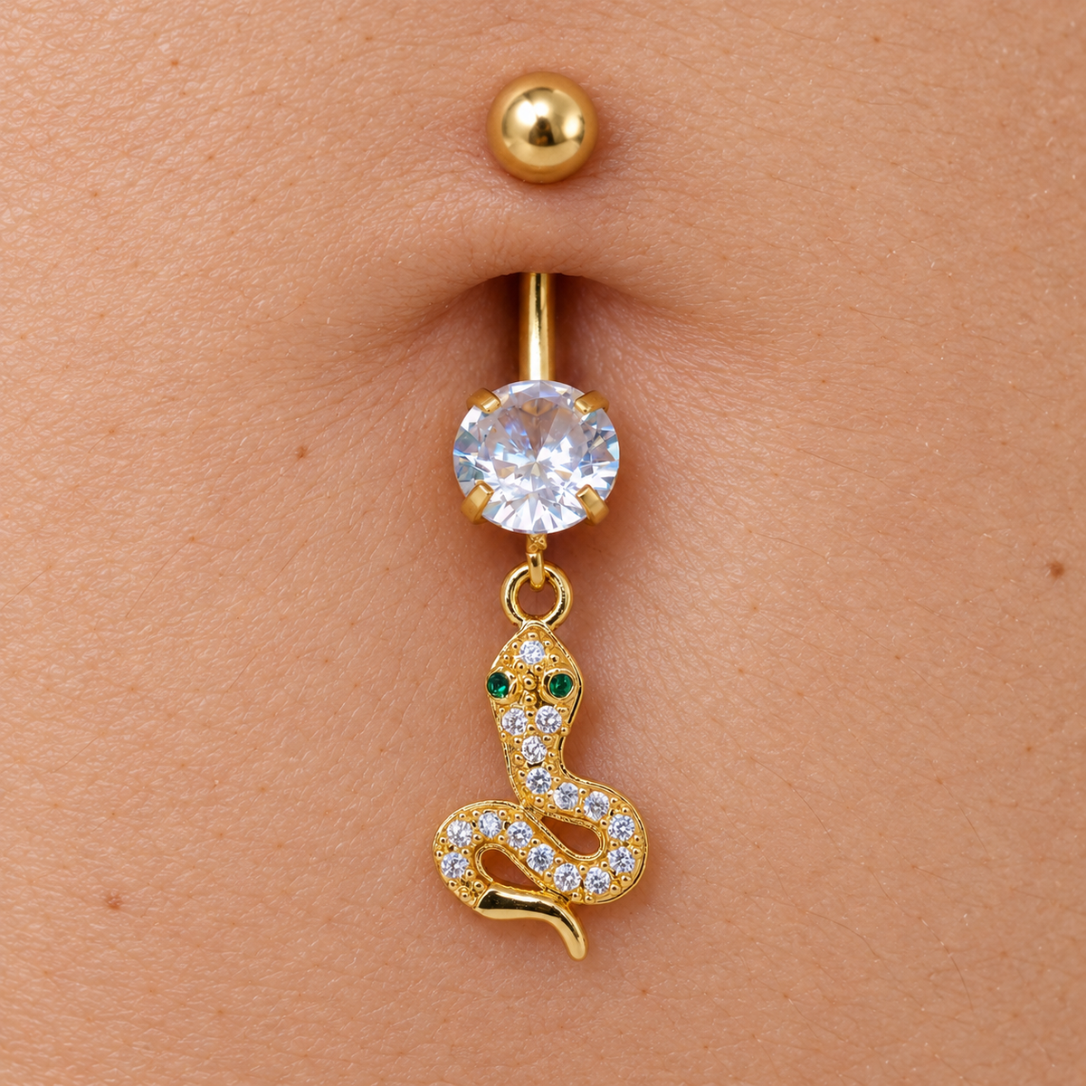 Snake Belly Bar, 14G, 12mm, Gold or Silver, 316L Stainless Steel, Single