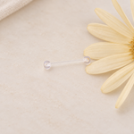 Clear Nipple Retainer, 16G, 14mm, Single