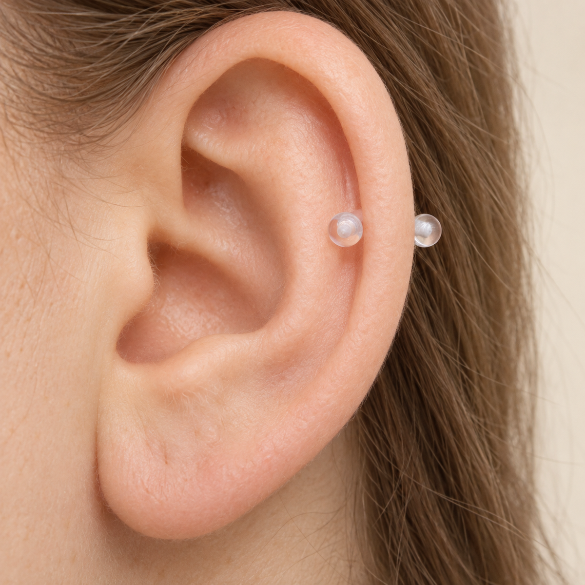 Clear Piercing Retainer, 16G, 8mm, Single