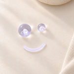 Clear curved belly button retainer - bar and removable ends