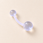Clear curved belly button retainer - product detail