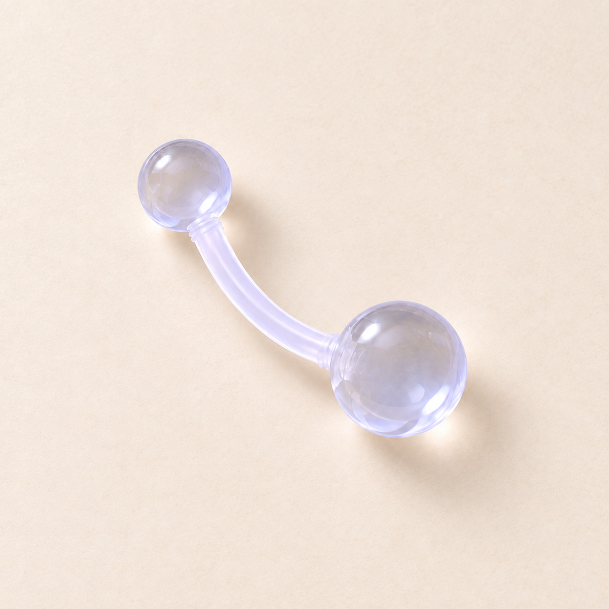 Clear curved belly button retainer - product detail