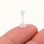 Clear Flat Back Retainer, 16G, 8mm, Single