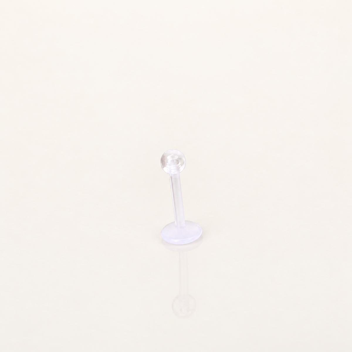 Clear Flat Back Retainer, 16G, 8mm, Single