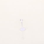 Clear Flat Back Retainer, 16G, 8mm, Single
