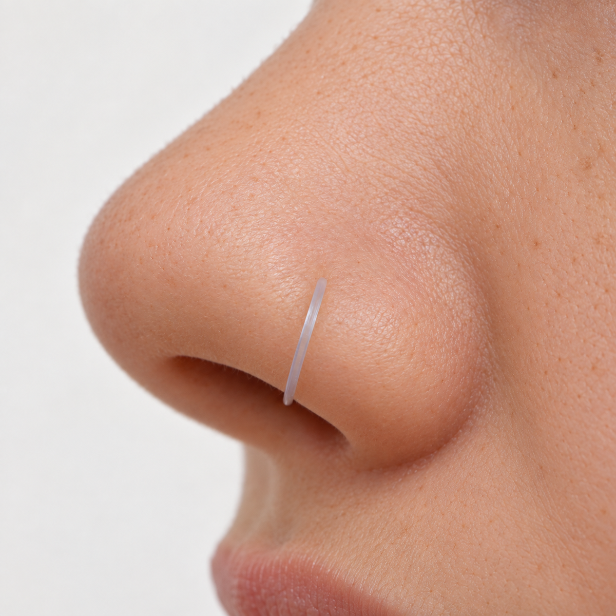 Clear Nose Ring Retainer, 20G, 8mm, Single