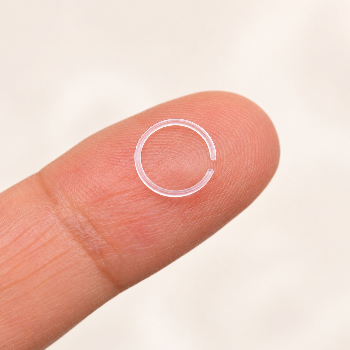 Clear Nose Ring Retainer, 20G, 8mm, Single