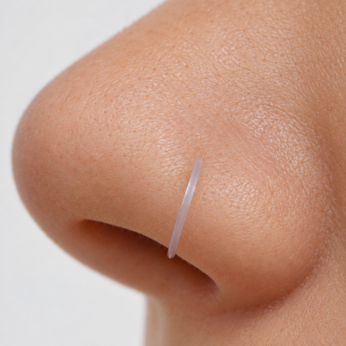 Clear Nose Ring Retainer, 20G, 8mm, Single