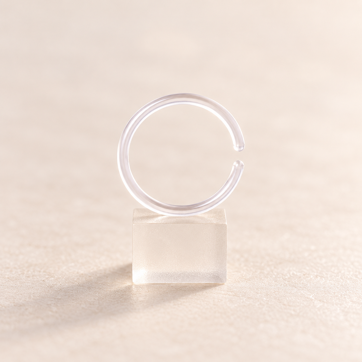 Clear Nose Ring Retainer, 20G, 8mm, Single