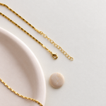 Gold or Silver Lariat Necklace, Minimal Y Chain, Single - product view