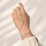 Shahmaran Hand Chain Bracelet, Gold or Silver, Single