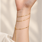 Shahmaran Hand Chain Bracelet, Gold or Silver, Single