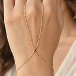 Hand Chain Bracelet, Gold or Silver, Single