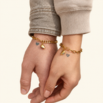 Magnetic Heart Couple Bracelet Set of 2, Gold, Silver or Multicolour