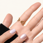 Star Moon Adjustable Ring in Gold or Silver, Zircon Knuckle Ring, Single