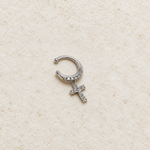 Cross Dangle Ear Cuff, Gold, Single