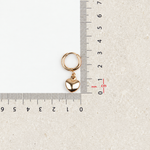 Heart Hoop Earrings, 10mm, Gold or Silver, Pair