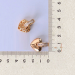 Heart Hoop Earrings, Gold, Pair