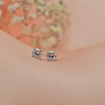 Zircon Solitaire Stud Earrings, 2-7mm, Gold or Silver, Pair