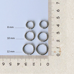 Hoop Earring Set, 8mm, 10mm & 12mm, Gold or Silver, Set of 6
