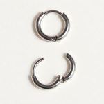 Flat Hoop Earring, 8-20mm, Gold or Silver, Single