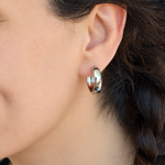Flat Hoop Earrings, 19mm, Pair