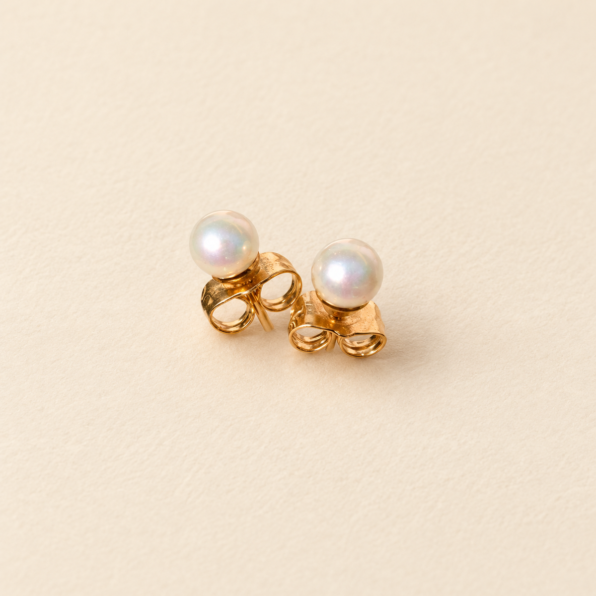Pearl Stud Earrings, 5mm, 8mm & 10mm, Pair