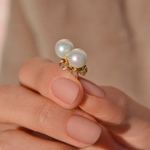 Pearl Stud Earrings, 5mm, 8mm & 10mm, Pair