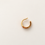 Zircon Gemstone Ear Cuff, Gold or Silver, Single