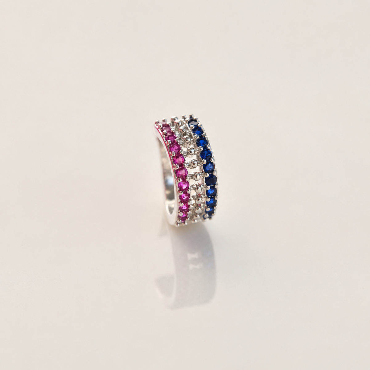 Zircon Gemstone Ear Cuff, Gold or Silver, Single