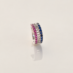Zircon Gemstone Ear Cuff, Gold or Silver, Single