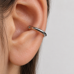 Mini Flat Ear Cuff, Gold or Silver, Single