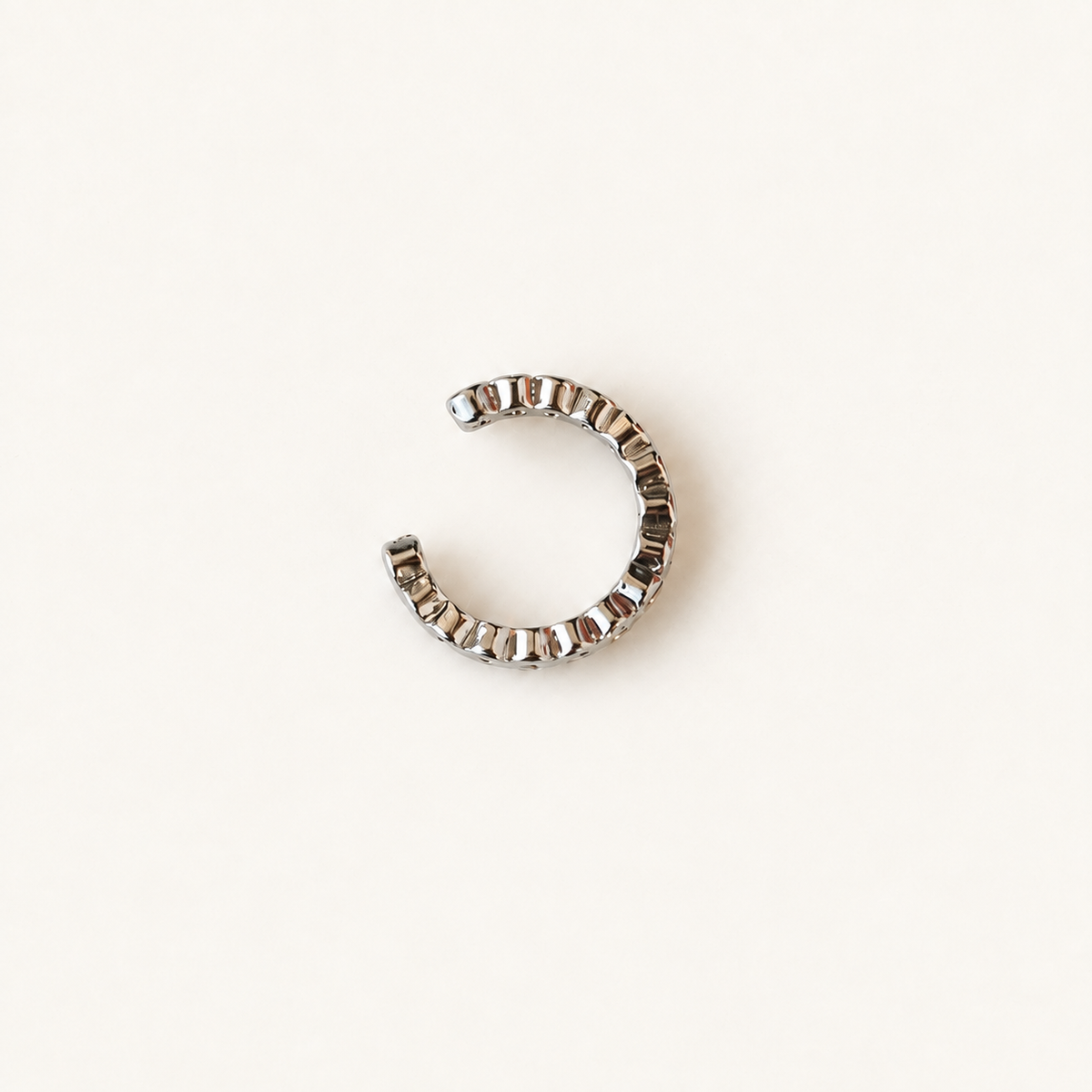 Mini Zircon Ear Cuff, Gold or Silver, Single
