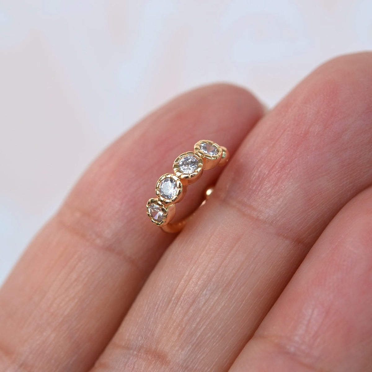 Zircon Ear Cuff, Gold or Silver, Single
