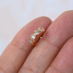 Zircon Ear Cuff, Gold or Silver, Single