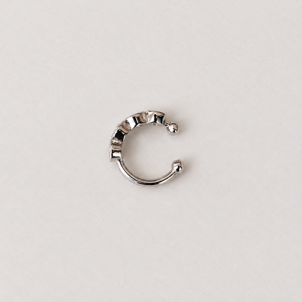 Zircon Ear Cuff, Gold or Silver, Single