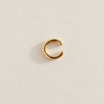 Curved Flat Ear Cuff, Gold or Silver, Single
