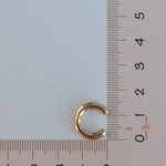 Curved Flat Ear Cuff, Gold or Silver, Single