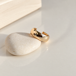 Curved Ear Cuff, Gold or Silver, Single