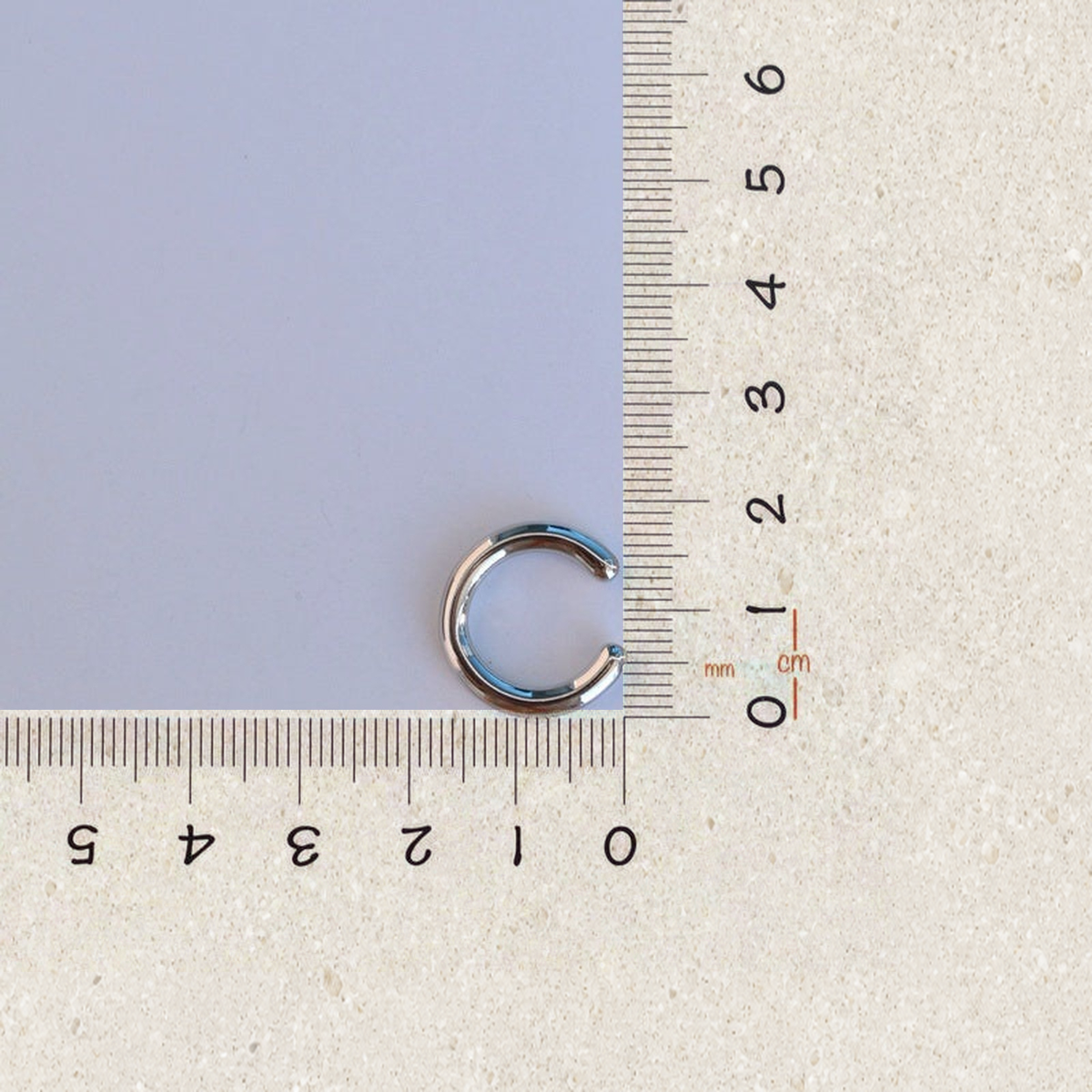 Large Curved Ear Cuff, Gold or Silver, Single