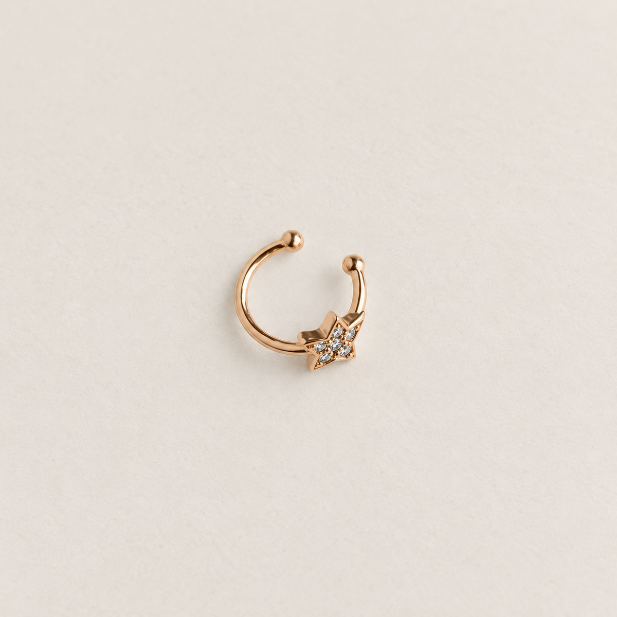 Mini Star Ear Cuff, Gold, Single