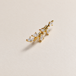 Branch Ear Cuff for Cartilage in Gold or Silver, Single