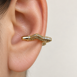Zircon Star Ear Cuff, Gold, Single