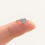 Heart Ear Cuff, Gold, Single