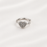 Heart Ear Cuff, Gold, Single